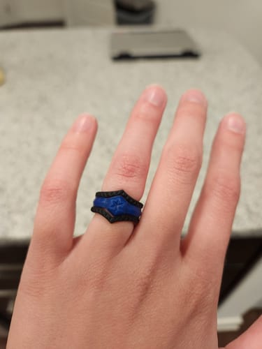 Customer photo review of Women's Couture Silicone Rings. Stylish Design - 3 Rings Set