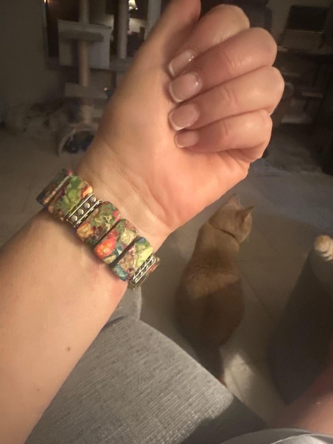 Customer photo review of Chic Flower Stretch Apple Watch Strap