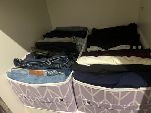 Customer photo review of Lilac Large Clothes Organizer