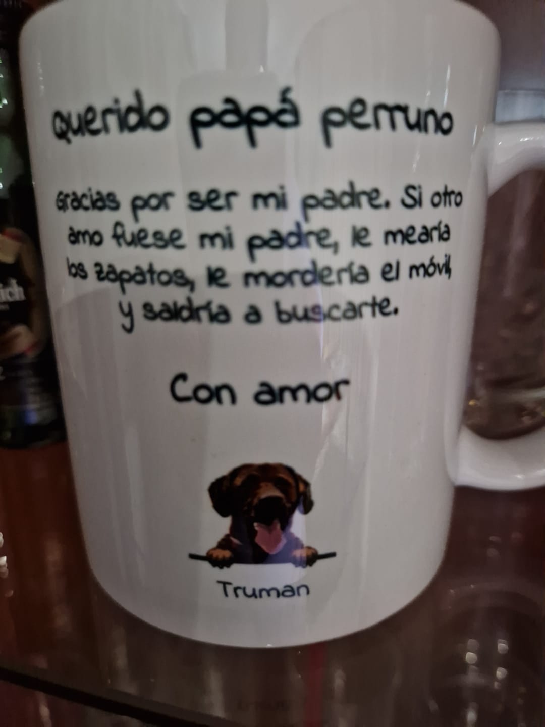 Customer photo review of Querido papá perruno - Taza personalizada