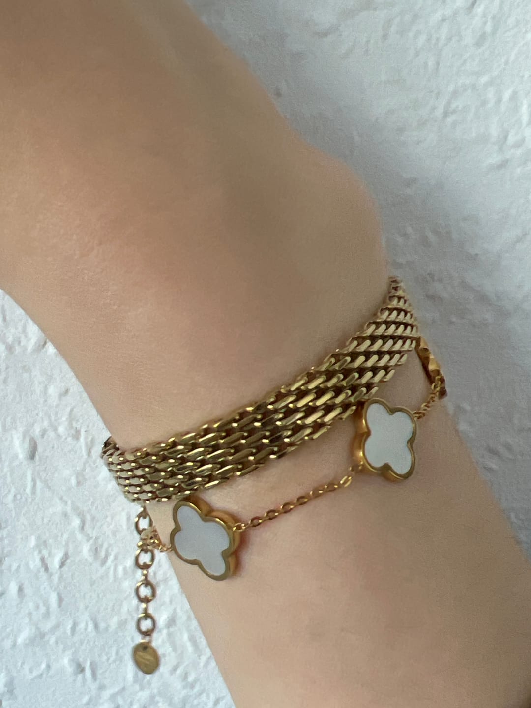 Customer photo review of Mesh Armband | 18K vergoldet