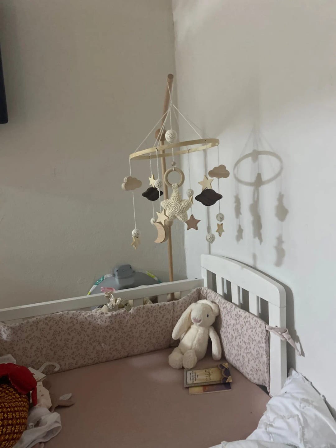 Customer photo review of Baby Wooden Crib Mobile Brackets