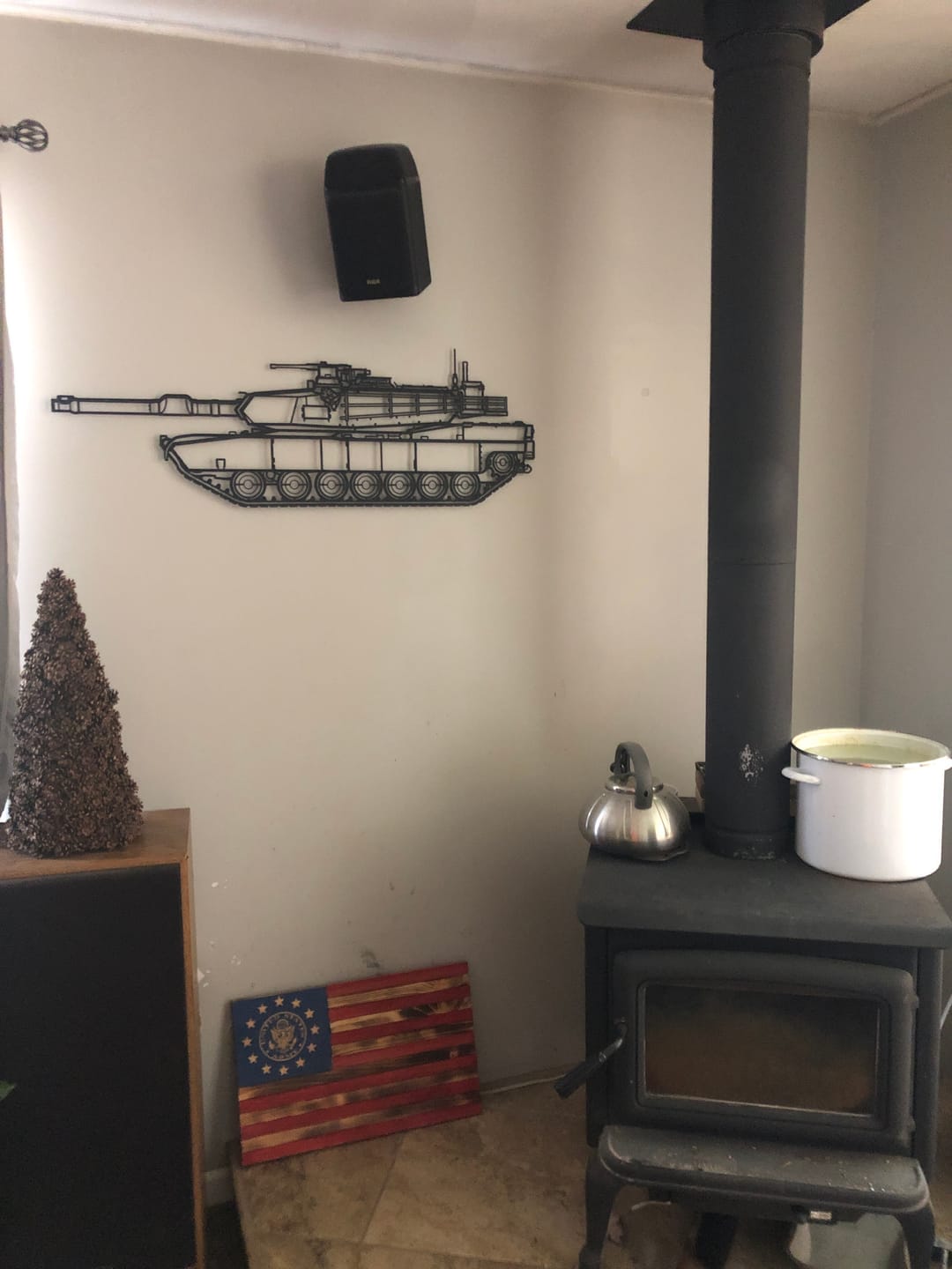 Customer photo review of M1A2 SEPv3 Abrams Silhouette Metal Wall Art