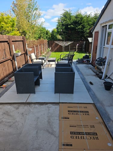 Customer photo review of Carbon Anthracite - Black Porcelain Planks - 1200 x 148 x 20mm