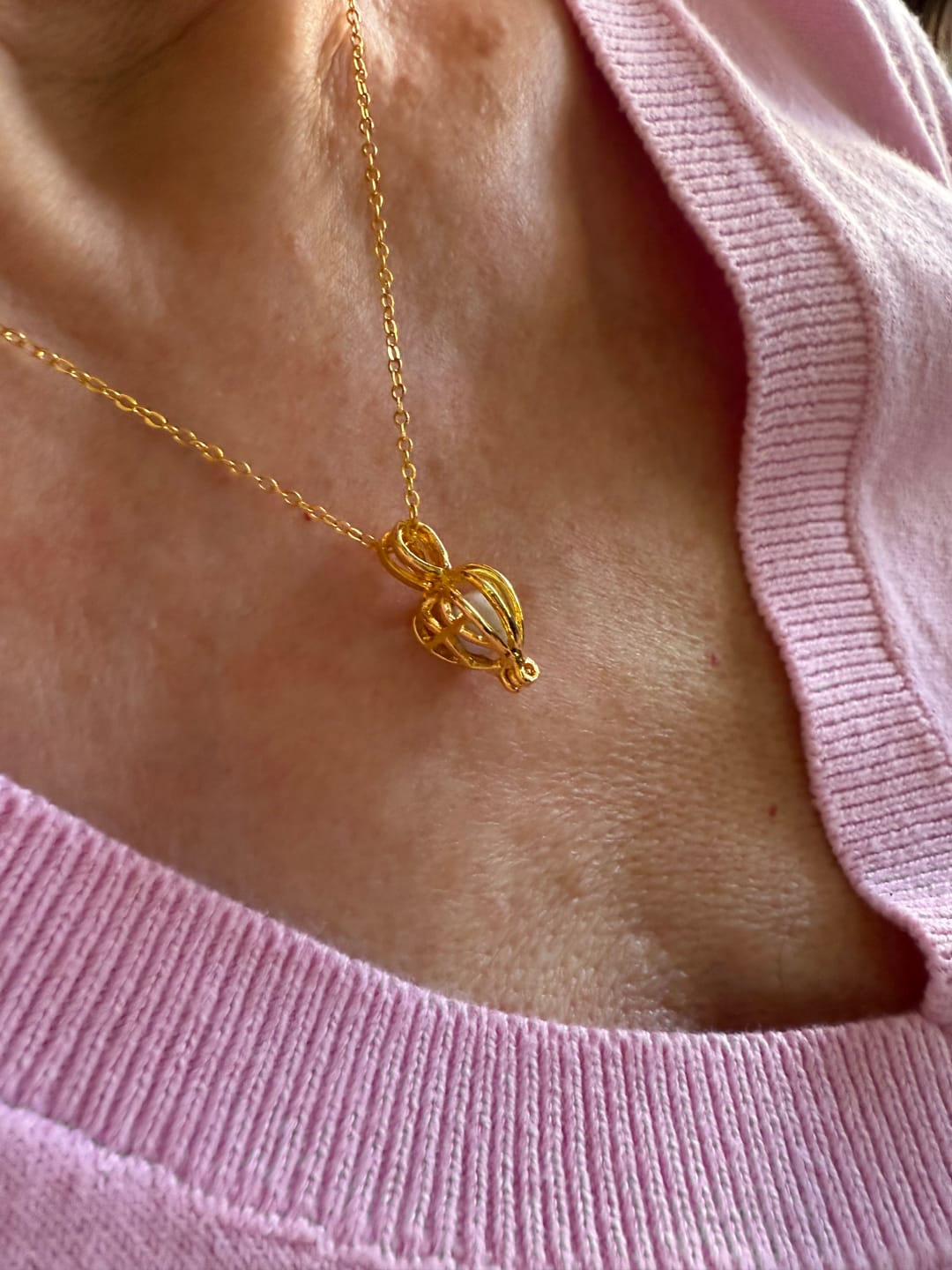 Reseña con foto de cliente del Kit de collar de perlas FabuLove