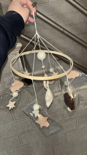 Customer photo review of Baby Wooden Comfort Crib Mobiles