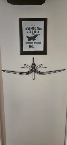 Customer photo review of F4U Corsair Front Metal Aircraft Wall Art - NCP0071