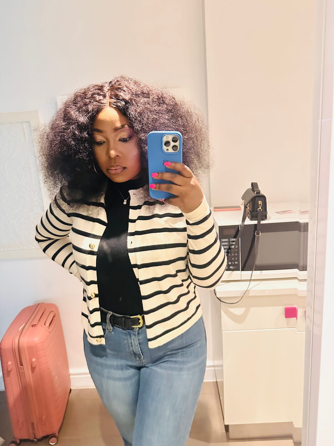 Customer photo review of Jerry Curly 4 X 4 Closure 16 inch Wig