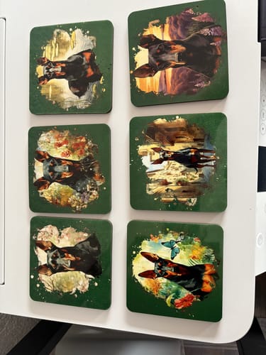 Customer photo review of Onderzetter Vierkant van MDF Glanzend voor sublimatie