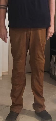 Customer photo review of FX-1 Slim All Day Pants Whiskey (Closeout)