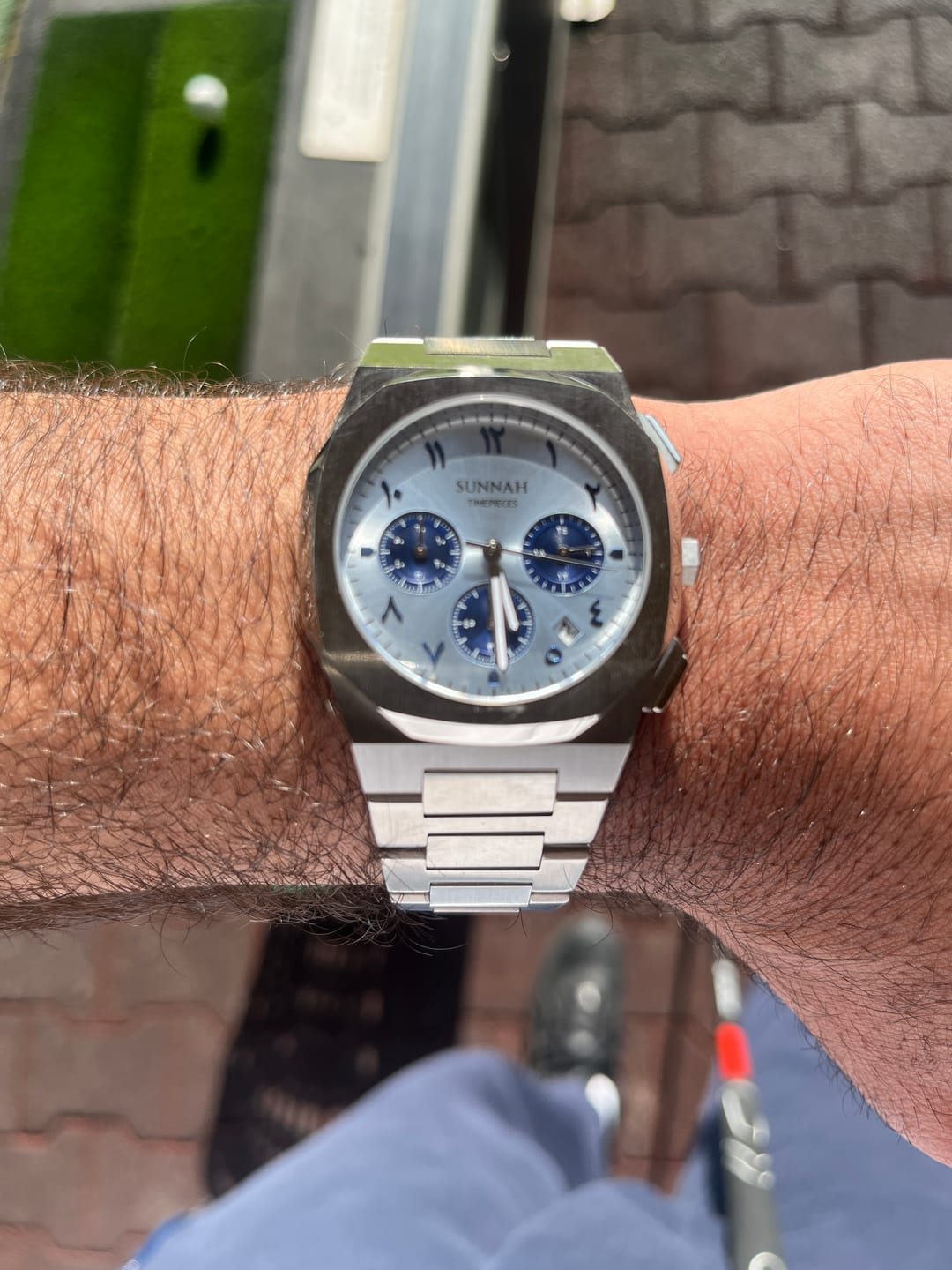 Customer photo review of MEN: Sharp Premium Steel Chrono Iceblue