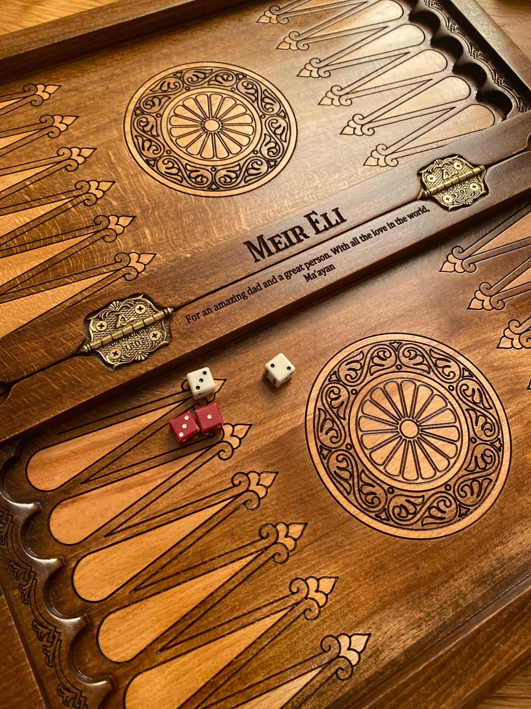 Customer photo review of Backgammon set Armenian - Pomegranate Tree of Life