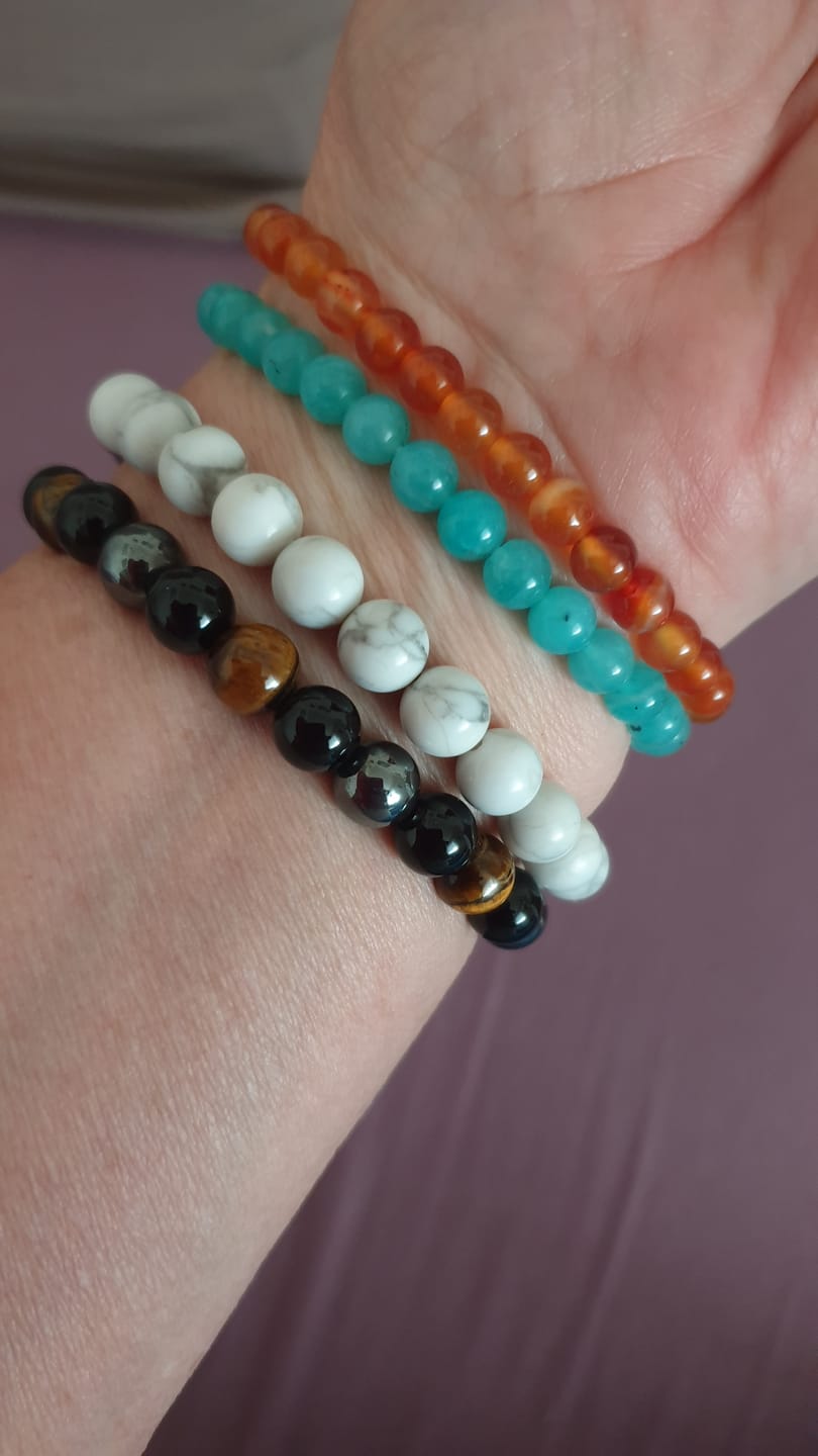 Customer photo review of Karneol Edelstein Armband aus echtem Naturstein