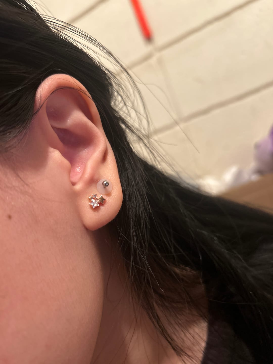 Customer photo review of Piercing Estrellas Rosca Plana