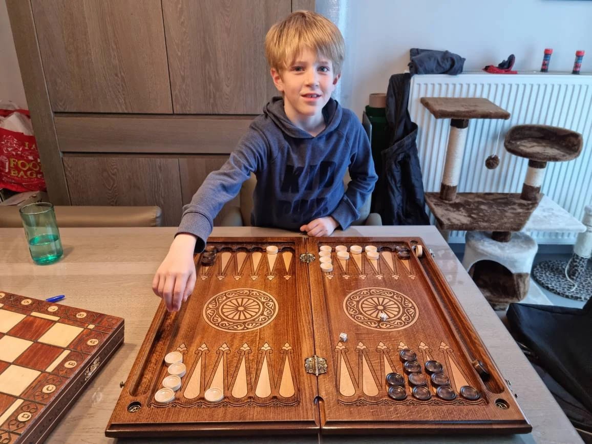 Customer photo review of Backgammon set Armenian - Pomegranate Tree of Life