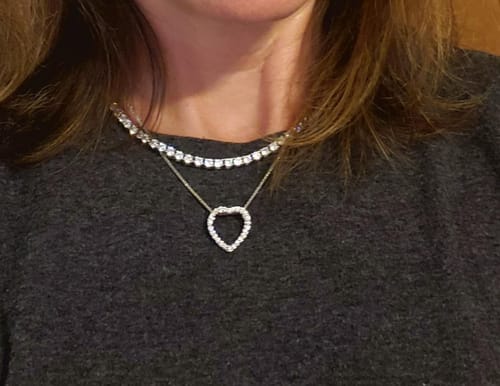 undefined review of Metfine  Moissanite Tennis Necklaces, Charm Necklaces for Women Men image 1 out of 1