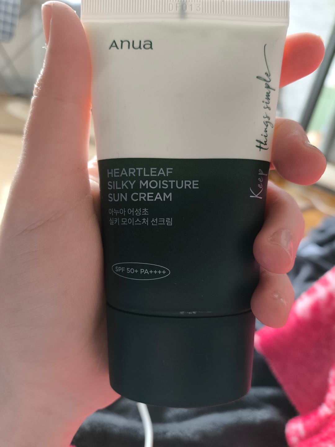 Customer photo review of Nomierinošs saules aizsargkrēms ar houtūniju Anua Heartleaf Silky Moisture Sun Cream SPF50+PA++++