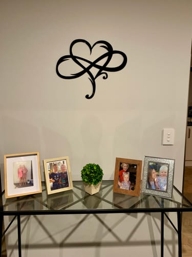 Customer photo review of Infinity Heart Wall Art