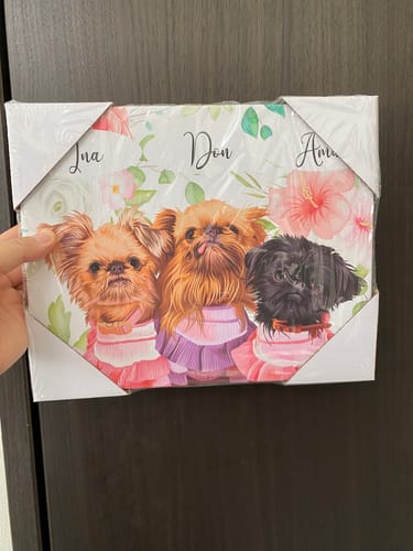 Customer photo review of Petcanva©オーダーメイド ペット似顔絵