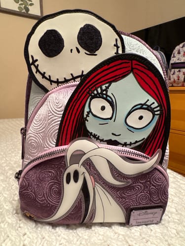 Customer photo review of Loungefly Disney Nightmare Before Christmas Glow in the Dark Jack, Sally and Zero Mini Backpack - 707 Street Exclusive