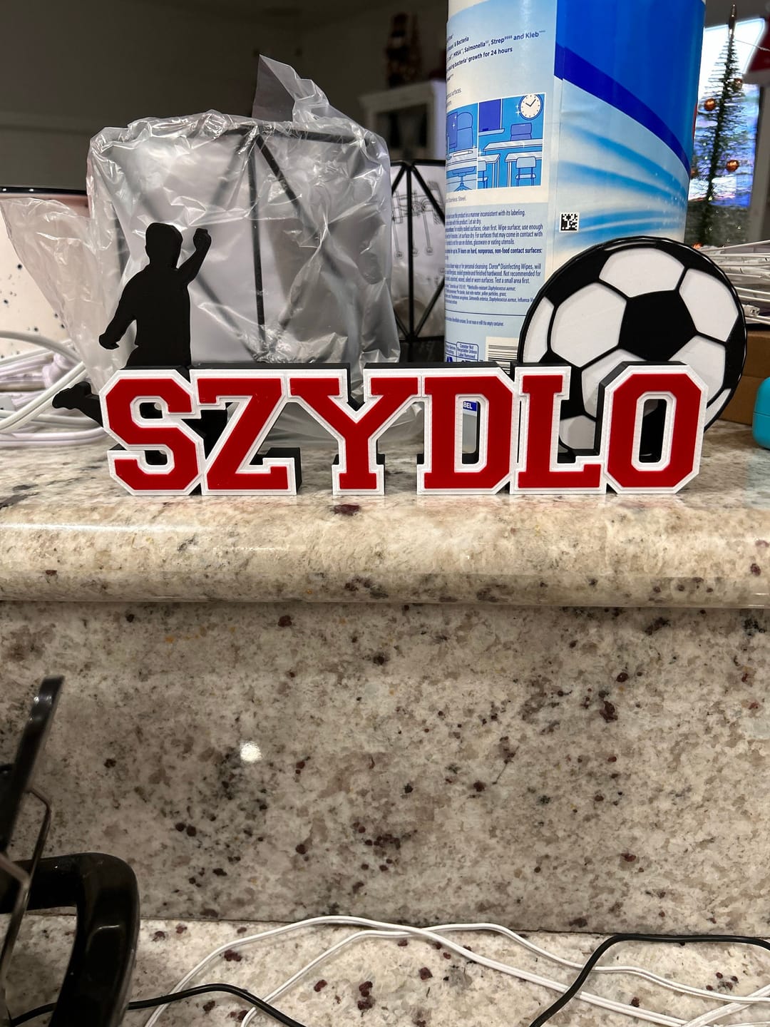 Customer photo review of Customized Nameplate for Soccer Player