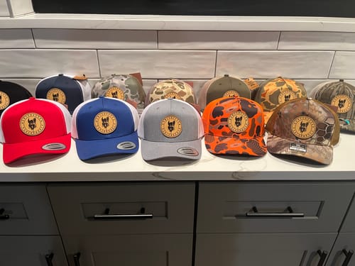 Customer photo review of Premium Custom Leather Patch Hats (Wholesale)