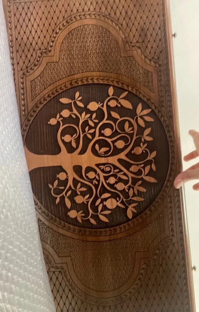 Customer photo review of Backgammon set Armenian - Pomegranate Tree of Life