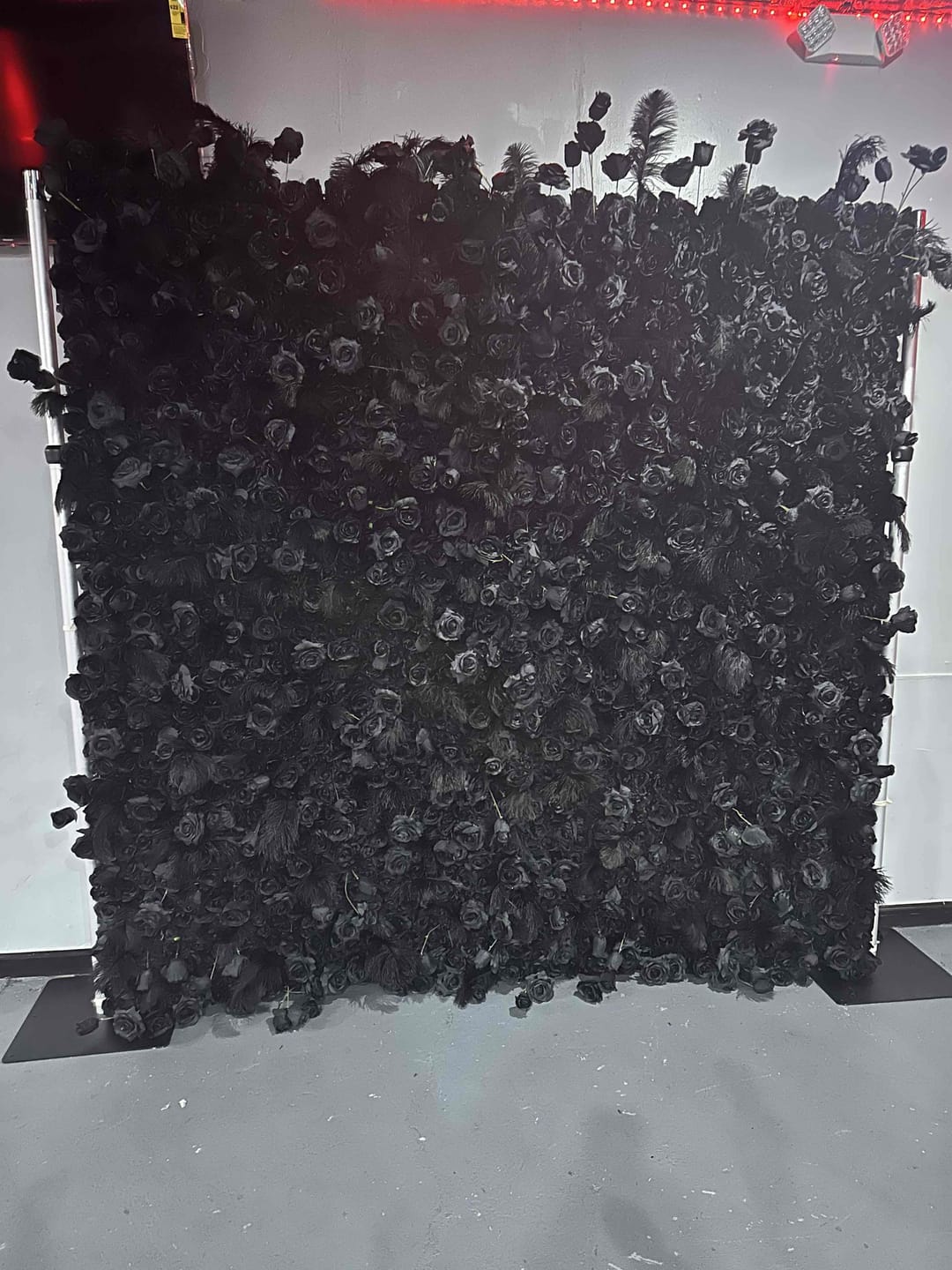 Customer photo review of Aliflowers 5D Dark Black Rose Wall Floral Arrangement Artificial Flower Wall ALFWL090