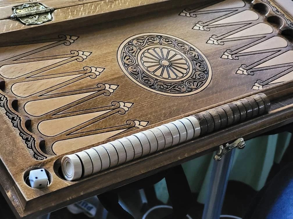 Customer photo review of Backgammon set Armenian - Pomegranate Tree of Life