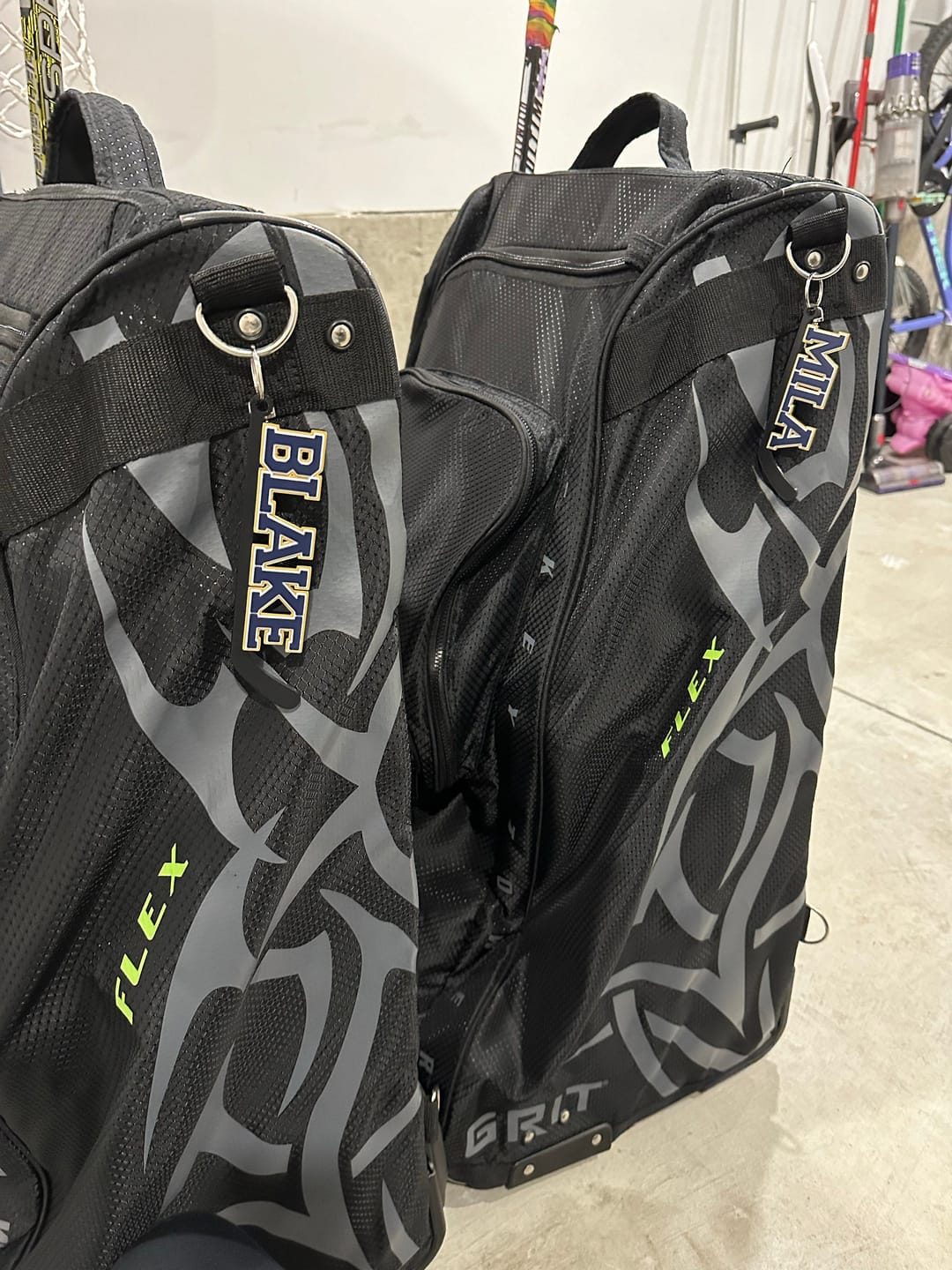 Customer photo review of Personalized Hockey Bag Tag | Team Gift & Player Bundle