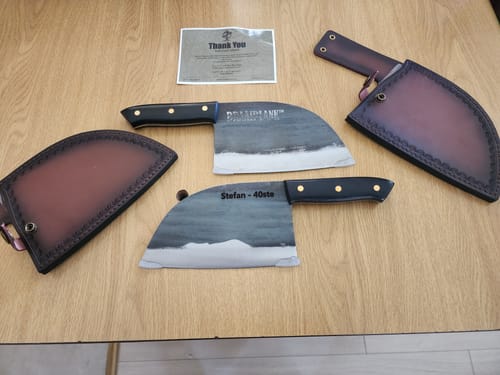 Customer photo review of BraaiPlank™ Hammer Forged Butcher Knife