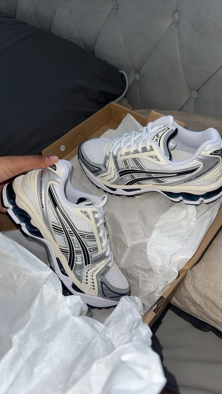 Customer photo review of ASICS Gel-Kayano 14 White Midnight (Women's)