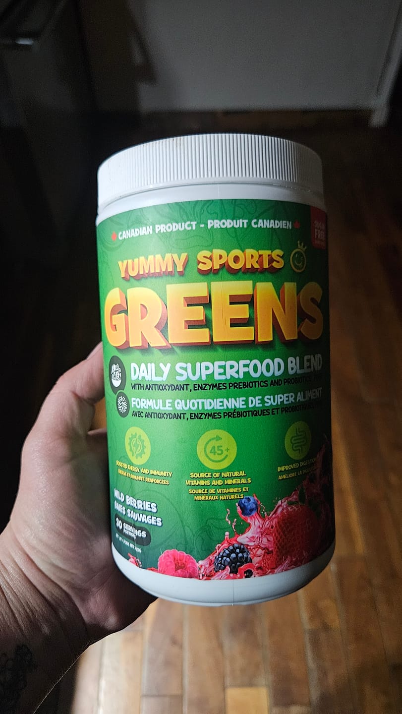 Customer photo review of Yummy Sports - Greens - 300g