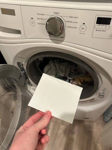Customer photo review of דפי ניקוי כביסה אקולוגיים