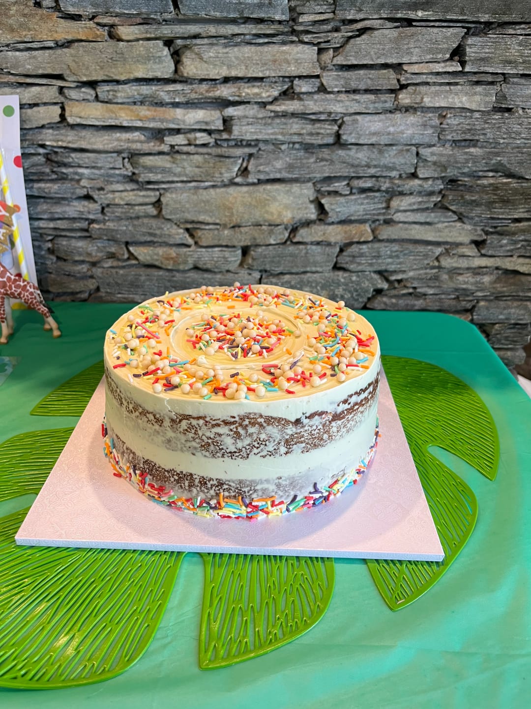 Customer photo review of funfetti cake