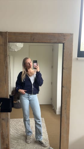 Customer photo review of LABEL ZIP HOODIE NAVY