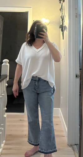 Customer photo review of Kancan Eden Crop Flare Jean