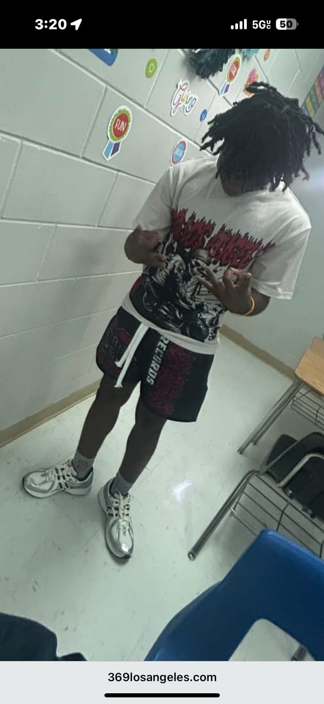 Customer photo review of Skeleton Biker T-Shirt & Sweatshorts Full Set