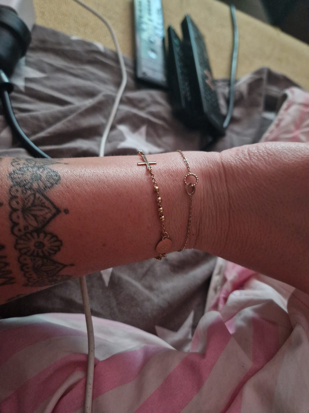 Customer photo review of Bracelet Chapelet Doré