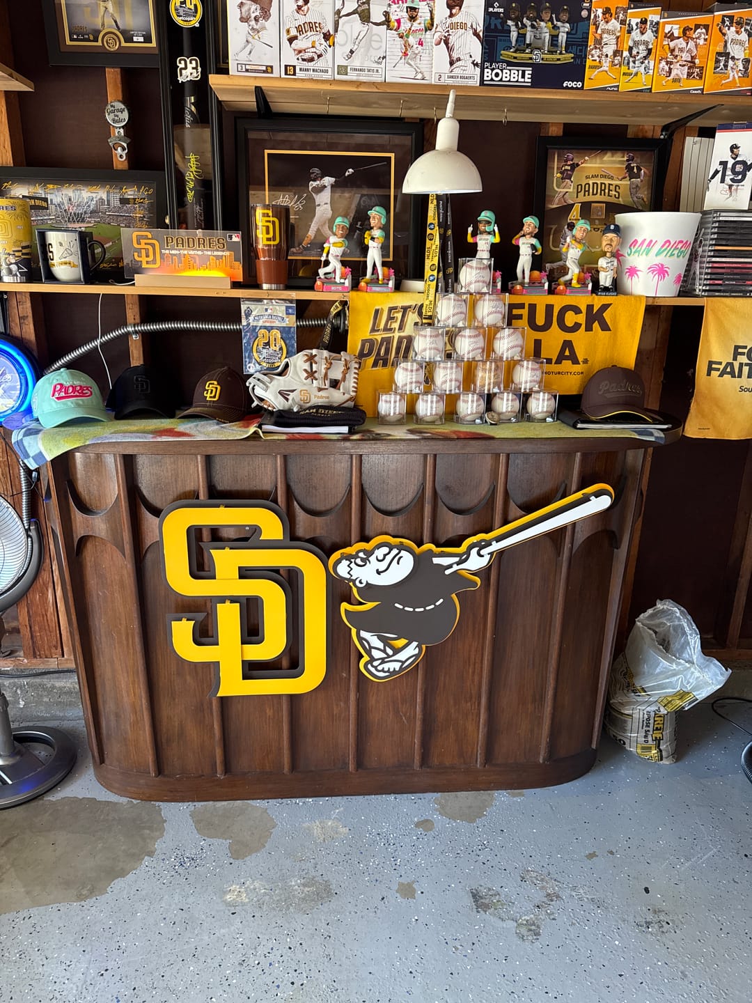 Customer photo review of San Diego Padres "Swinging Friar" 3D Vintage Metal Wall Art