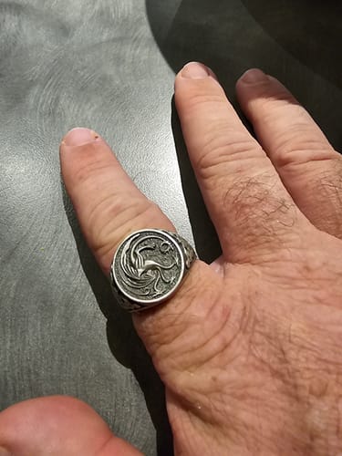 Customer photo review of Targaryen Dragon Ring