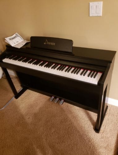 Customer photo review of Donner DDP-100 Upright Digital Piano
