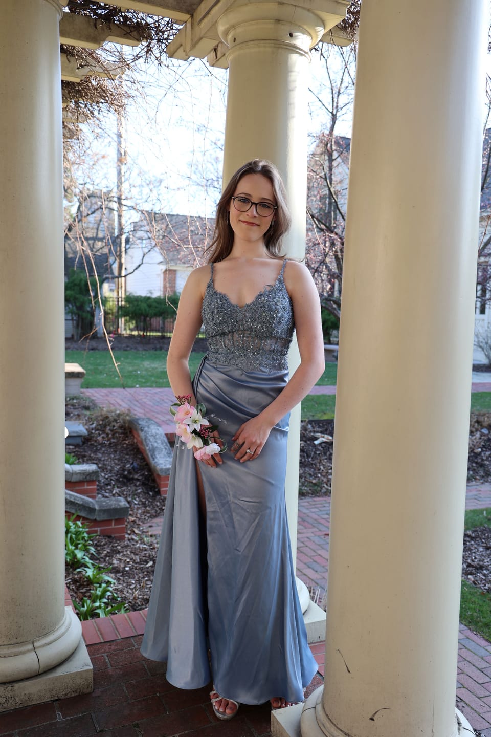 Customer photo review of NOX ANABEL F1573 Satin Sequin Applique Gown