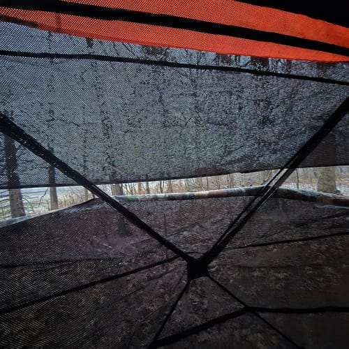 Customer photo review of VisMaster 270° See-through Hunting Blind with No-Trip Door - KOL Exclusive