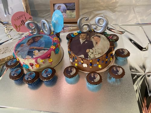 Customer photo review of 15 cm Round Custom Edible Icing Image