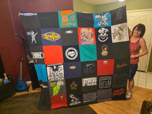 Customer photo review of Premium T Shirt Quilt