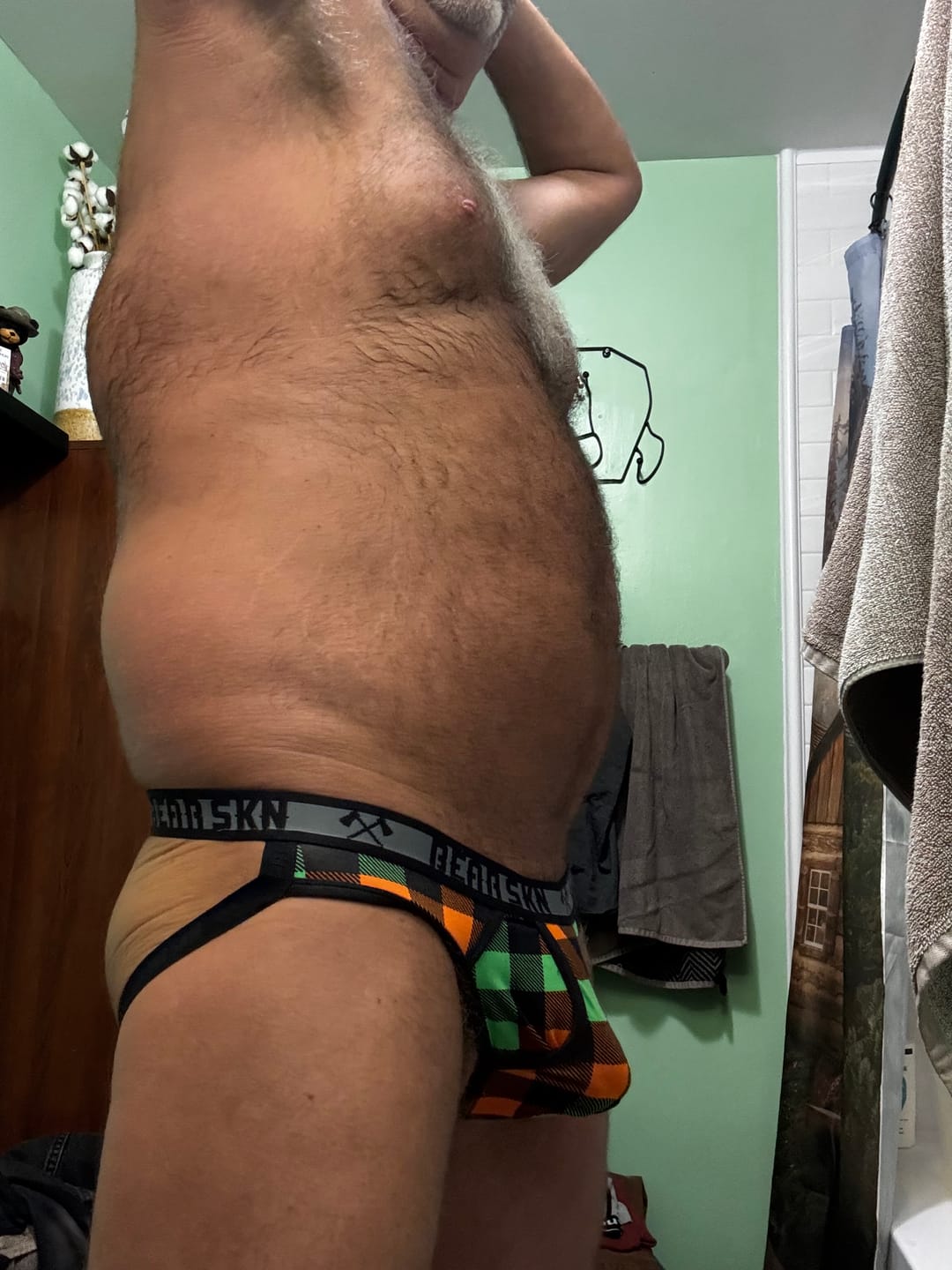 Customer photo review of Bear Skn Jockstrap - Orange Grove Brunch Backwoods