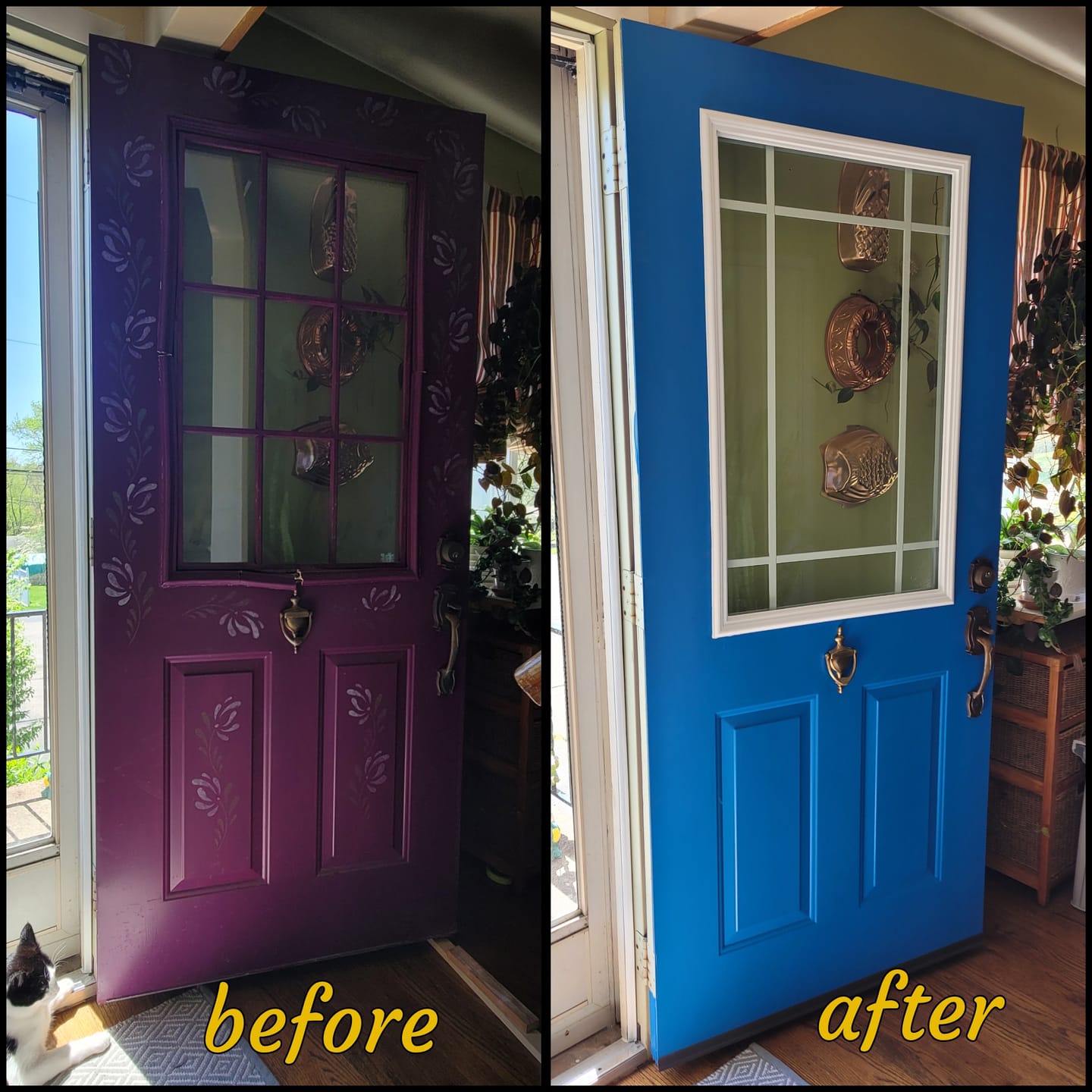 Customer photo review of Grills Between Glass 9 Lite Prairie Style Glass and Frame Kit (Half Lite)