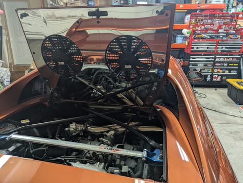 Customer photo review of Mirror Finish Dual 12" Engine Lid Fan Shroud #2