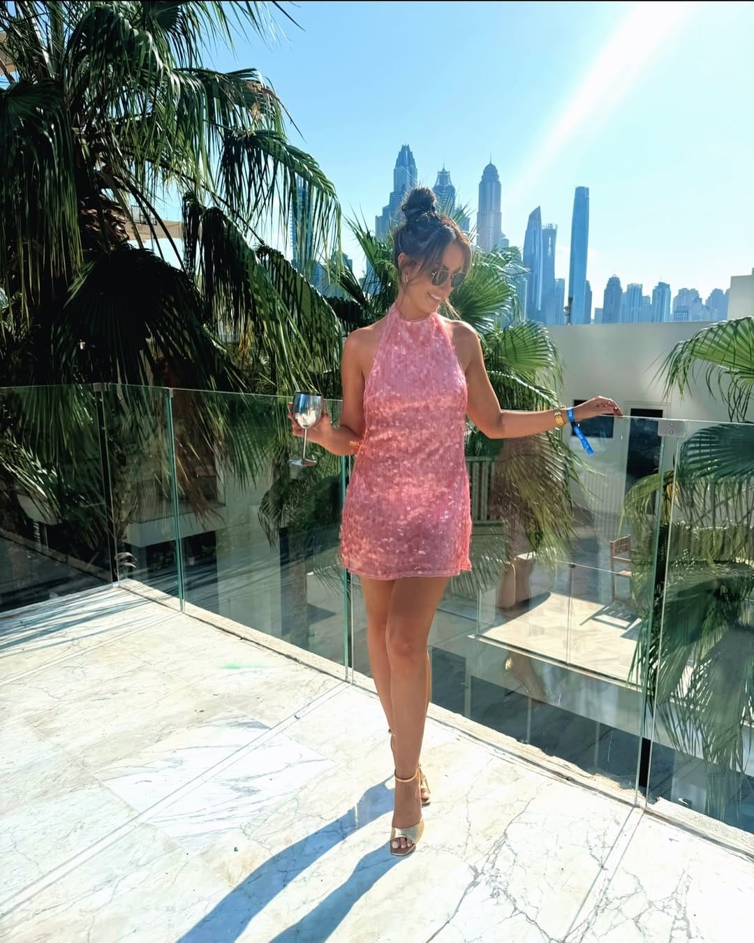 Customer photo review of Bella Sequin Mini Dress
